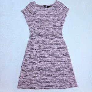 Ivanka Trump Heathered Blush Knit Fit-and-Flare Mini Dress